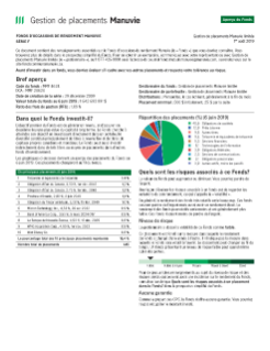 Fonds d'occasions de rendement Manuvie - Série F