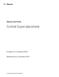 Contrat Super-Placement Aperçu des fonds