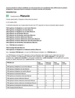 Prospectus des FNB ingénieux Manuvie – Automne