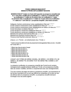 Prospectus simplifié Modification N° 6