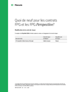 Quoi de neuf pour les contrats FPG et les FPG Perspective?