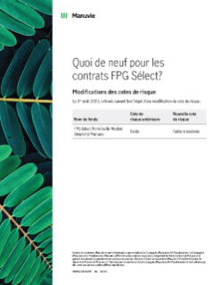 Quoi de neuf pour les contrats FPG Sélect?