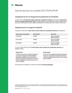 Quoi de neuf pour les contrats CAP, CPLM et PPLM