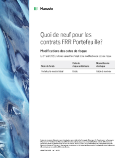 Quoi de neuf pour les contrats FRR Portefeuille?