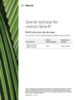 Quoi de neuf pour les contrats Série R?